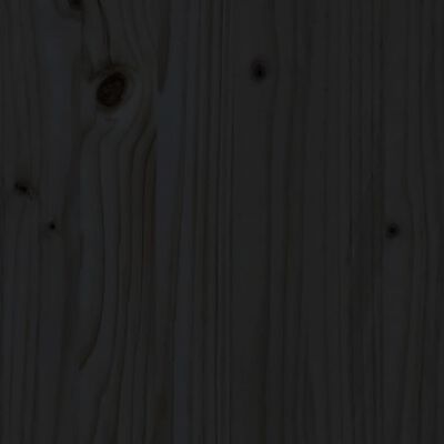 vidaXL Jardinieră cu raft, negru, 54x34,5x81 cm, lemn masiv de pin