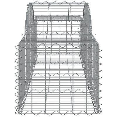 vidaXL Coșuri gabion arcuite 20 buc, 200x50x40/60 cm, fier galvanizat