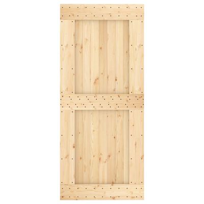 vidaXL Ușă glisantă cu set feronerie, 90x210 cm, lemn masiv de pin