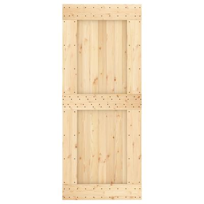 vidaXL Ușă glisantă cu set de feronerie 85x210 cm, lemn masiv de pin