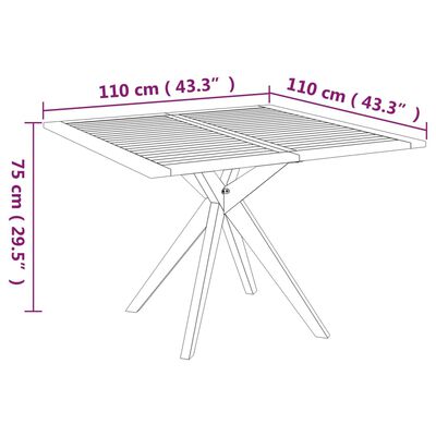 vidaXL Set mobilier de grădină, 5 piese, lemn masiv de acacia