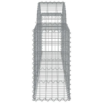 vidaXL Coșuri gabion arcuite 40 buc, 200x30x60/80 cm, fier galvanizat