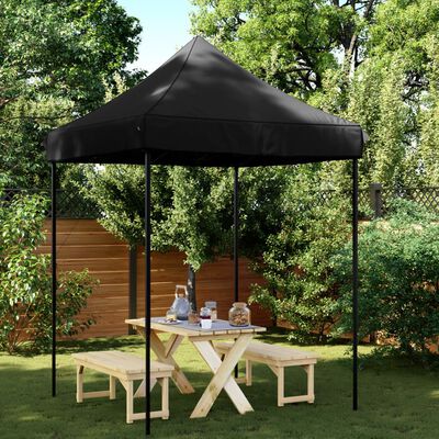 vidaXL Cort de petrecere pliabil Pop-Up, 200x200x306 cm, negru