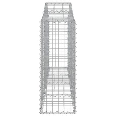 vidaXL Coșuri gabion arcuite 10 buc, 200x30x80/100cm, fier galvanizat