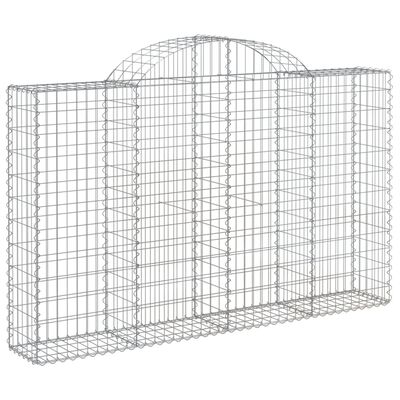 vidaXL Coșuri gabion arcuite 20 buc, 200x30x120/140cm, fier galvanizat