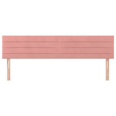 vidaXL Tăblii de pat, 2 buc, roz, 90x5x78/88 cm, catifea