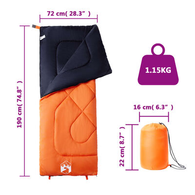 vidaXL Sac de dormit pentru adulți de camping, 3 anotimpuri