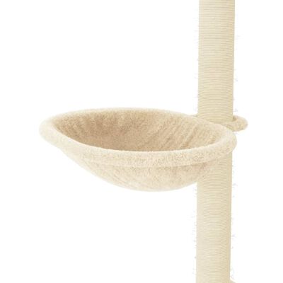 vidaXL Ansamblu de pisici cu stâlpi din funie de sisal, crem, 95 cm