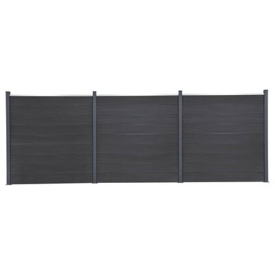 vidaXL Set panouri pentru gard, gri, 526x186 cm, WPC