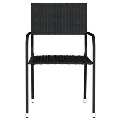 vidaXL Set de mobilier pentru grădină, 5 piese, negru