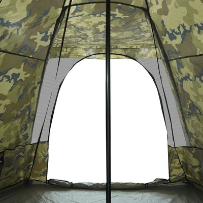 vidaXL Cort de familie Tipi pentru 6 persoane, camuflaj, impermeabil