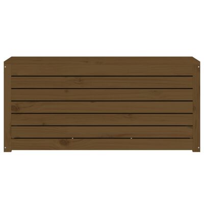 vidaXL Ladă depozitare grădină, maro, 101x50,5x46,5cm, lemn masiv pin