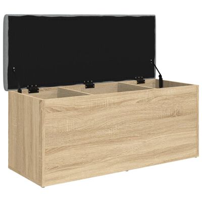 vidaXL Bancă de depozitare stejar sonoma, 102x42x45 cm, lemn prelucrat