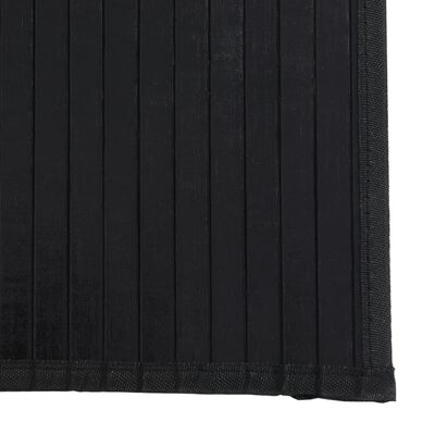 vidaXL Covor dreptunghiular, negru, 100x300 cm, bambus