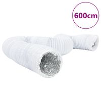 vidaXL Conductă de ventilație, 6 m, Ø10 cm, aluminiu și PVC