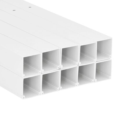 vidaXL Șine de cabluri, 100x40 mm, 10 m, PVC