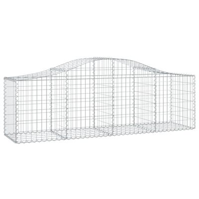 vidaXL Coșuri gabion arcuite 30 buc, 200x50x60/80 cm, fier galvanizat