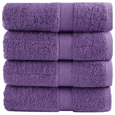 vidaXL Prosoape mâini premium SOLUND 4 buc violet 30x30cm 600 gsm