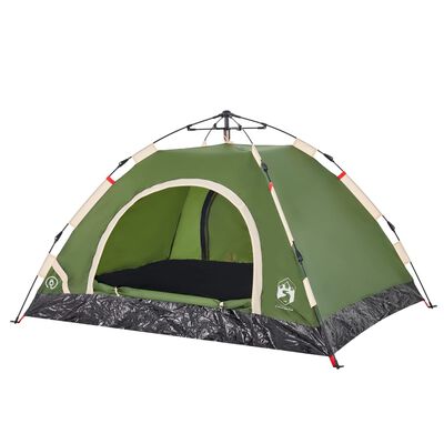 vidaXL Cort de camping pentru 2 persoane, setare rapidă, verde