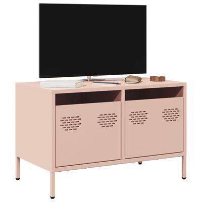 vidaXL Dulap TV, roz, 68x39x43,5 cm, oțel laminat la rece