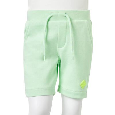 Pantaloni scurți pentru copii cu șnur, verde aprins, 140