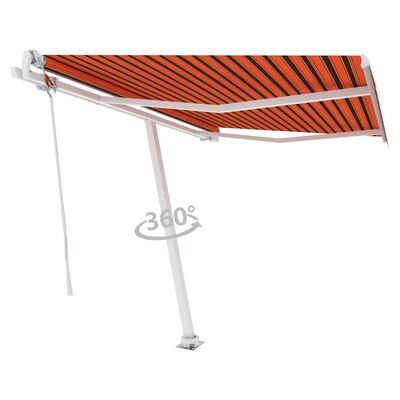 vidaXL Copertină autonomă retractabilă automat oranj&maro 300x250 cm