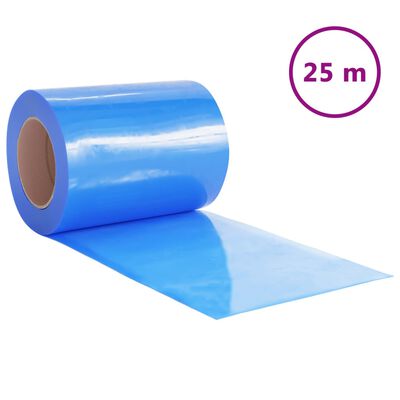 vidaXL Perdea pentru ușă, albastru, 300 mmx2,6 mm 25 m, PVC