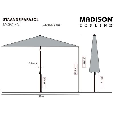 Madison Umbrelă de soare de grădină "Moraira", gri taupe, 230x230 cm