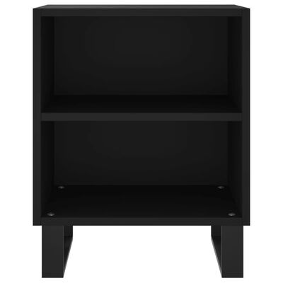 vidaXL Noptiere, 2 buc., negru, 40x30x50 cm, lemn compozit