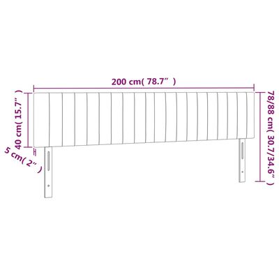 vidaXL Tăblii de pat, 2 buc, roz, 100x5x78/88 cm, catifea