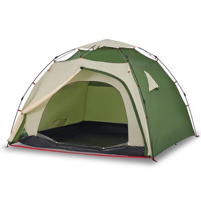 vidaXL Cort de camping cupolă 4 persoane, setare rapidă, verde