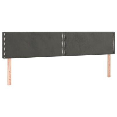 vidaXL Pat box spring cu saltea, gri închis, 180x200 cm, catifea