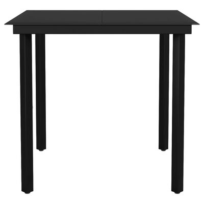 vidaXL Set de mobilier pentru grădină, 3 piese, negru