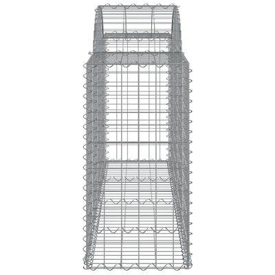 vidaXL Coșuri gabion arcuite 11 buc, 200x50x80/100 cm, fier galvanizat