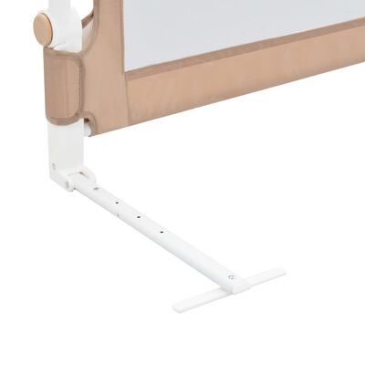 vidaXL Balustradă protecție pat copii, gri taupe, 102x42 cm, poliester