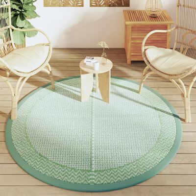 vidaXL Covor de exterior, verde, Ø160 cm, PP