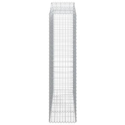 vidaXL Coșuri gabion arcuite, 2 buc 200x50x200/220 cm, fier galvanizat