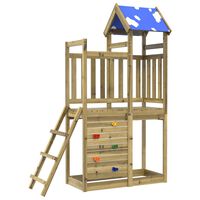 vidaXL Turn joacă cu perete cățărare 110,5x52,5x215 cm lemn pin tratat