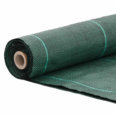 vidaXL Membrană antiburuieni, verde, 2x100 m, PP