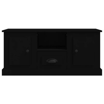 vidaXL Comodă TV, negru, 100x35,5x45 cm, lemn prelucrat