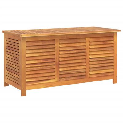 vidaXL Ladă depozitare grădină cu grilaj 113x50x56cm lemn masiv acacia