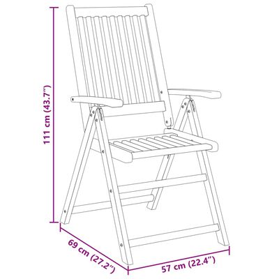 vidaXL Set mobilier de grădină, 5 piese, lemn masiv de acacia