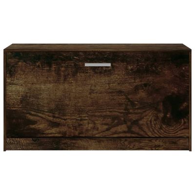 vidaXL Bancă pentru pantofi stejar fumuriu 80x24x45 cm lemn prelucrat