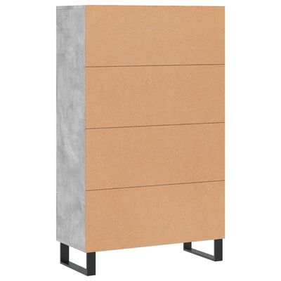 vidaXL Dulap înalt, gri beton, 69,5x31x115 cm, lemn prelucrat