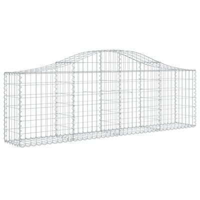 vidaXL Coșuri gabion arcuite 7 buc, 200x30x60/80 cm, fier galvanizat