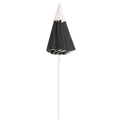 vidaXL Umbrelă de soare de exterior, stâlp din oțel, antracit, 180 cm