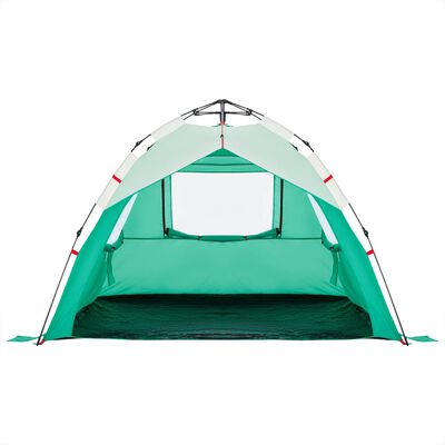 vidaXL Cort camping 3 persoane verde marin impermeabil setare rapidă