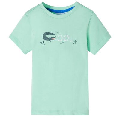 Tricou pentru copii cu mâneci scurte verde deschis 92