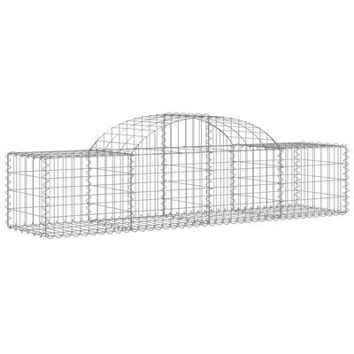 vidaXL Coșuri gabion arcuite 20 buc, 200x50x40/60 cm, fier galvanizat