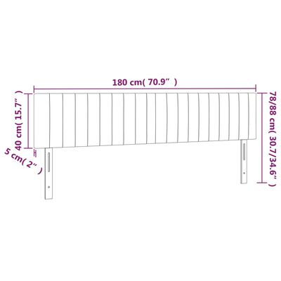 vidaXL Tăblie de pat cu LED, verde închis, 180x5x78/88 cm, catifea